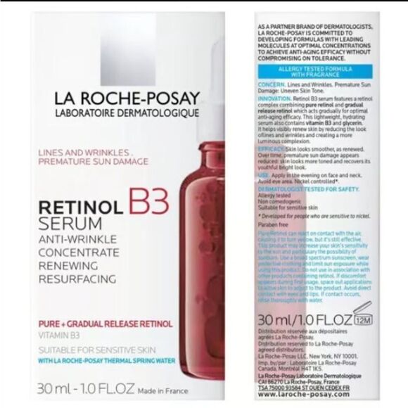 La Roche-Posay Retinol Serum B3 Anti-Wrinkle Concentrate Renewing -1 fl Box - Picture 1 of 8